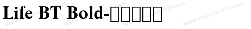 Life BT Bold字体转换